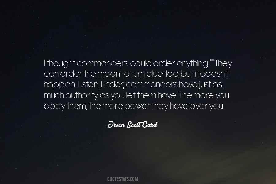 Quotes About Commanders #365003