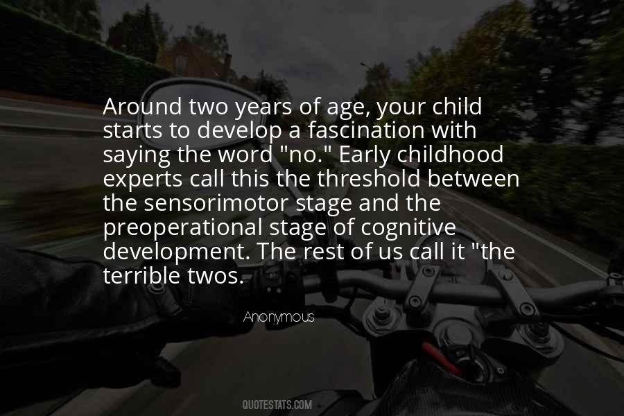 Sensorimotor Stage Quotes #1275508