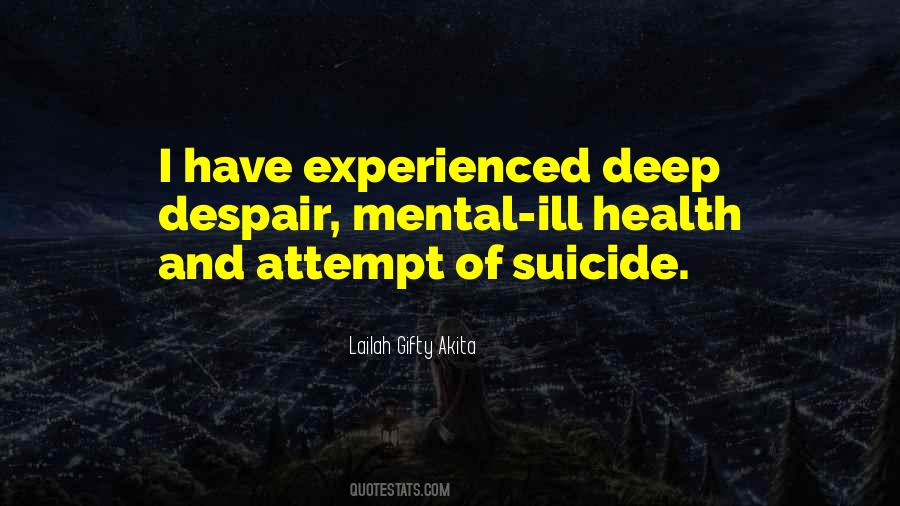 Mental Ill Health Quotes #1259956