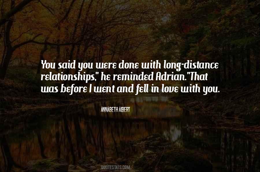 Quotes About Long Distance #1163885