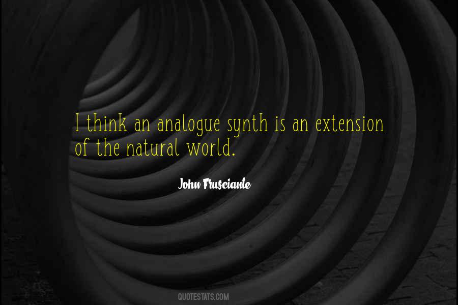 Analogue World Quotes #1360095