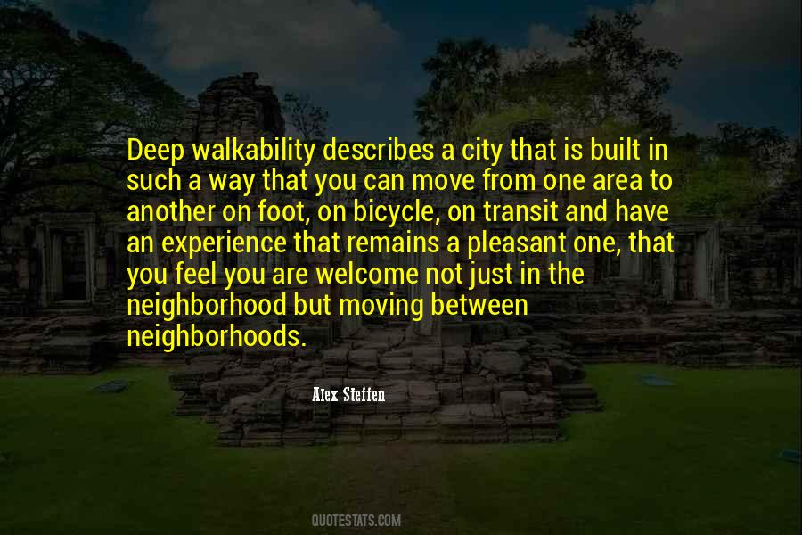 Quotes About Walkability #204562