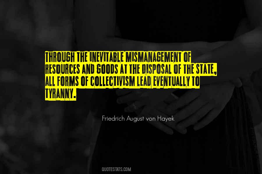 Mismanagement Of Resources Quotes #1064153