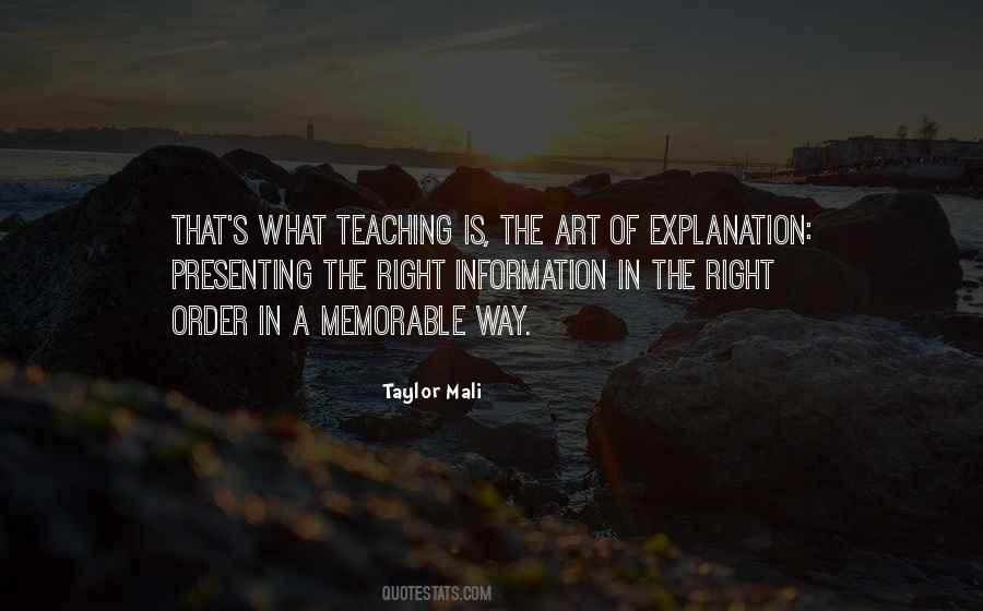 Art Of Teaching Quotes #111418