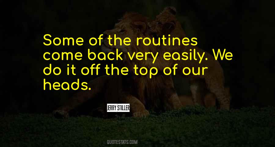 Quotes About Routines #103848