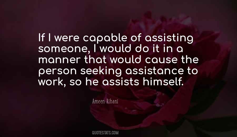Quotes About Assistance #218788 Quotes About Assistance #218788