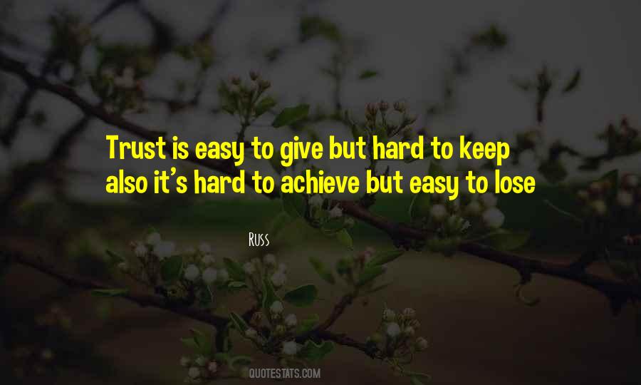 Quotes About Hard To Trust #220667