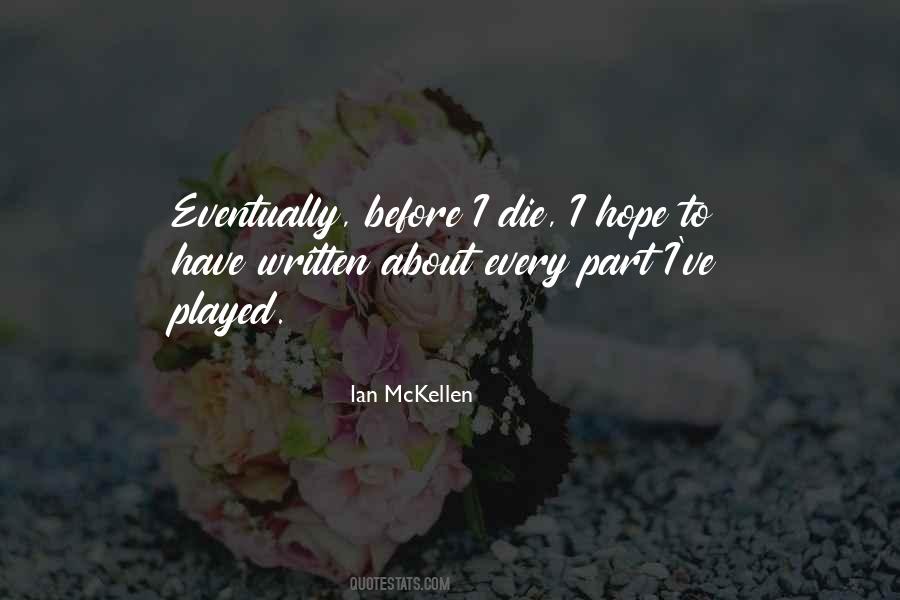 Hope Die Quotes #335909