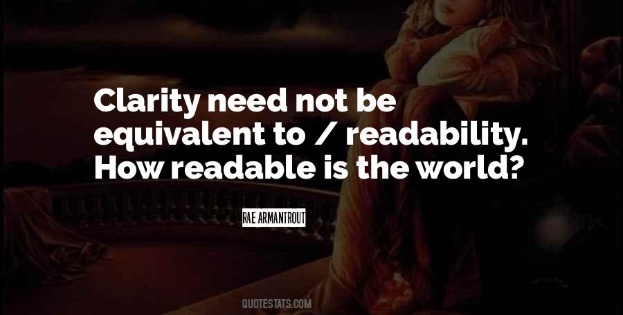 Quotes About Readability #1860571