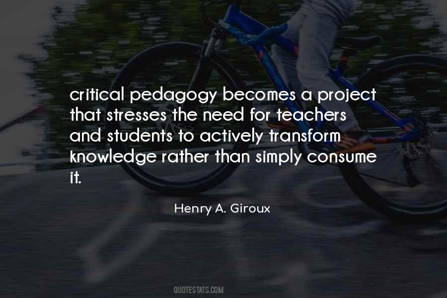 Quotes About Critical Pedagogy #1794264