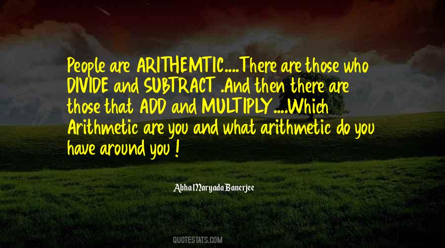 Quotes About Arithmetic #832996