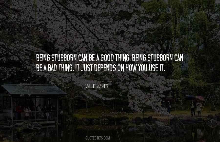 Quotes About Being Stubborn #1574949