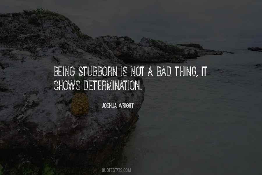 Quotes About Being Stubborn #1595391