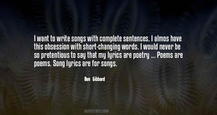 Quotes About Song Lyrics #1075138