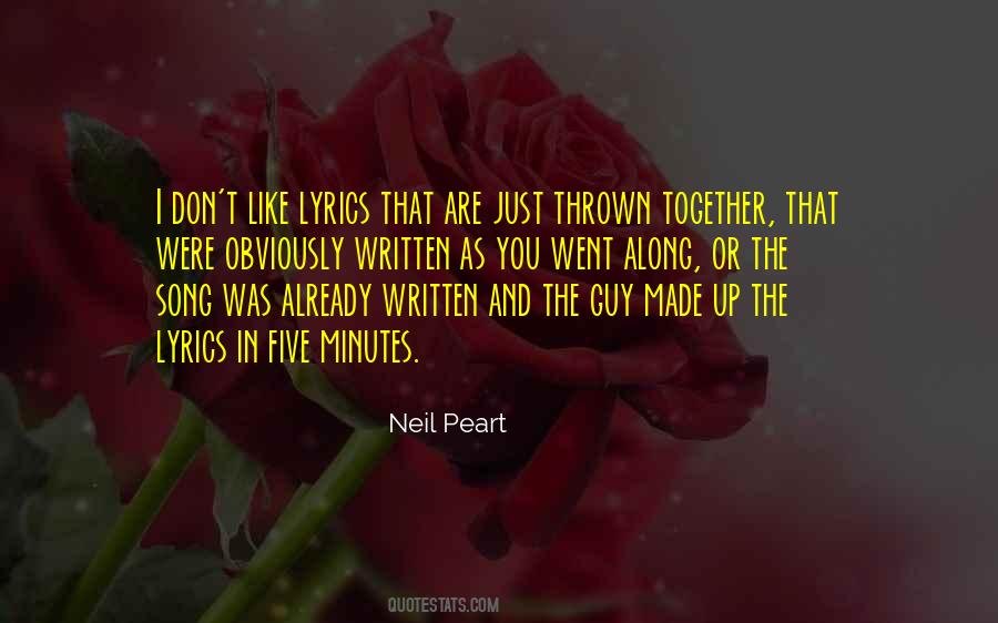 Quotes About Song Lyrics #144545