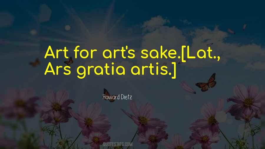 Quotes About Art For Art's Sake #473336