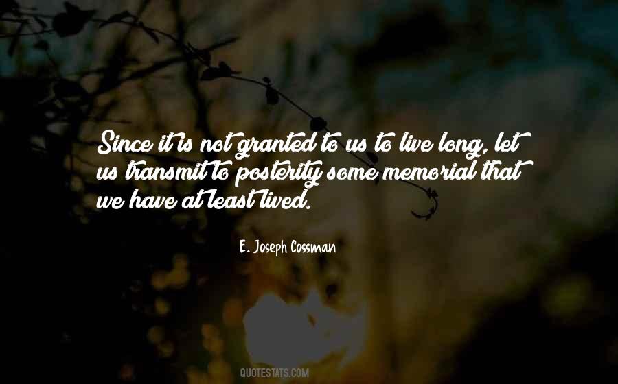 Quotes About Posterity #537815