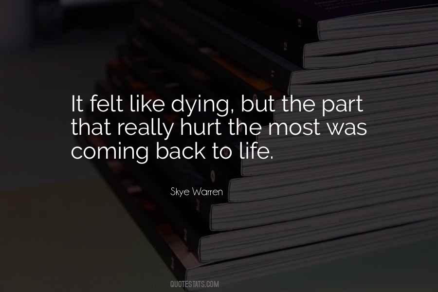 Quotes About Back To Life #1361350