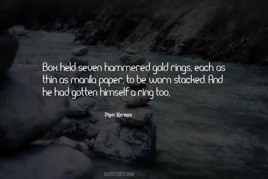 Quotes About Gold Rings #1619520