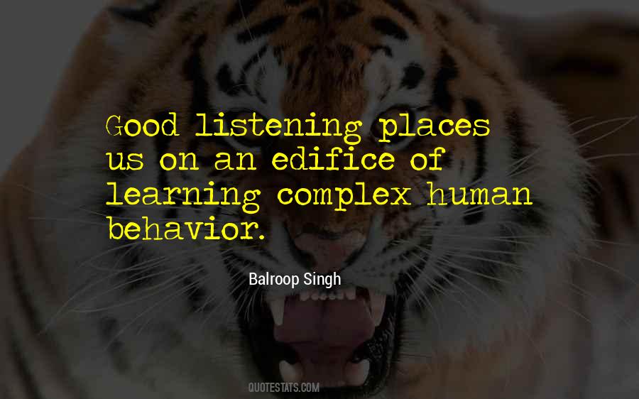 Quotes About Behavior And Learning #1669215