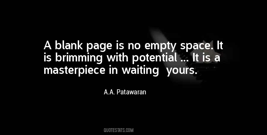 Quotes About Blank Page #1227515