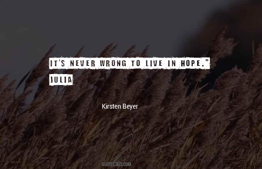 Quotes About Hope To Live #197900