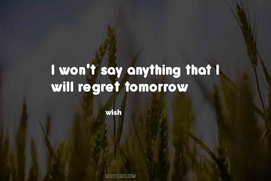 Quotes About No More Regrets #110185
