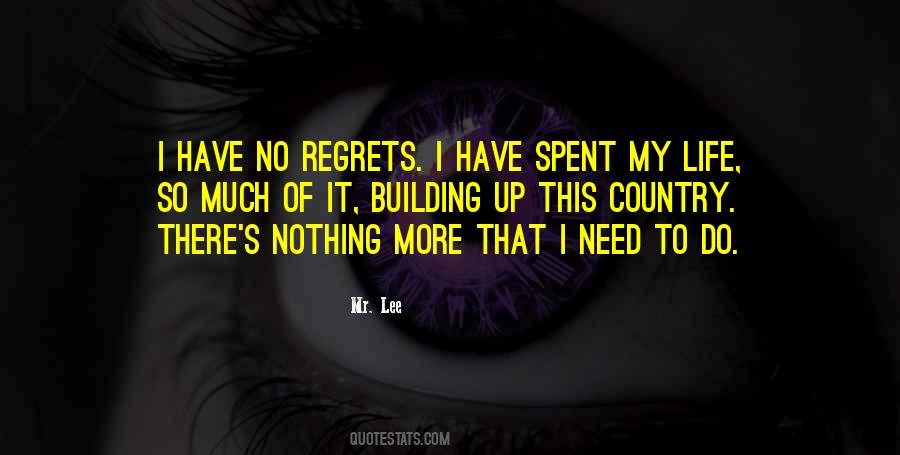 Quotes About No More Regrets #1563662