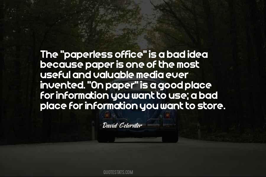 Quotes About Going Paperless #1033725