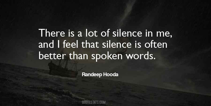 Quotes About Words And Silence #153563