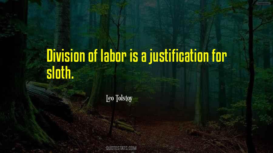 Quotes About Division Of Labor #1378132