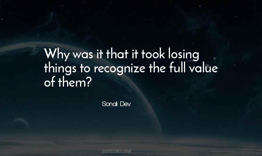 Quotes About Losing Things #700547