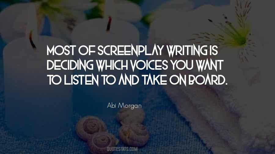 Quotes About Screenplay Writing #1057007