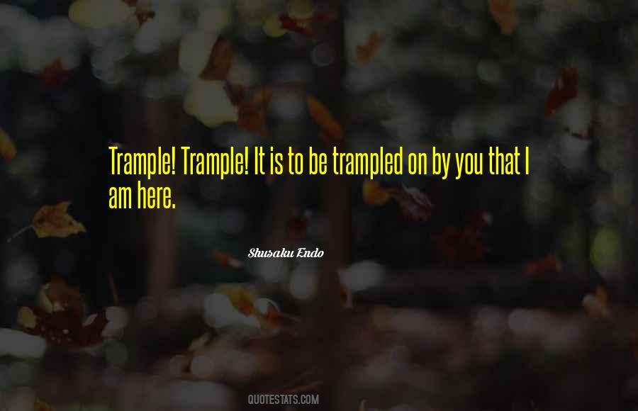 Quotes About Trampled #919669