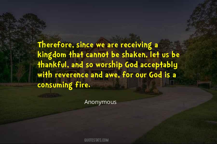 Reverence For God Quotes #298373