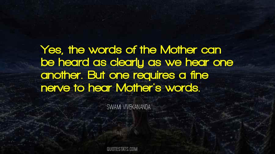 Words Of A Mother Quotes #169751