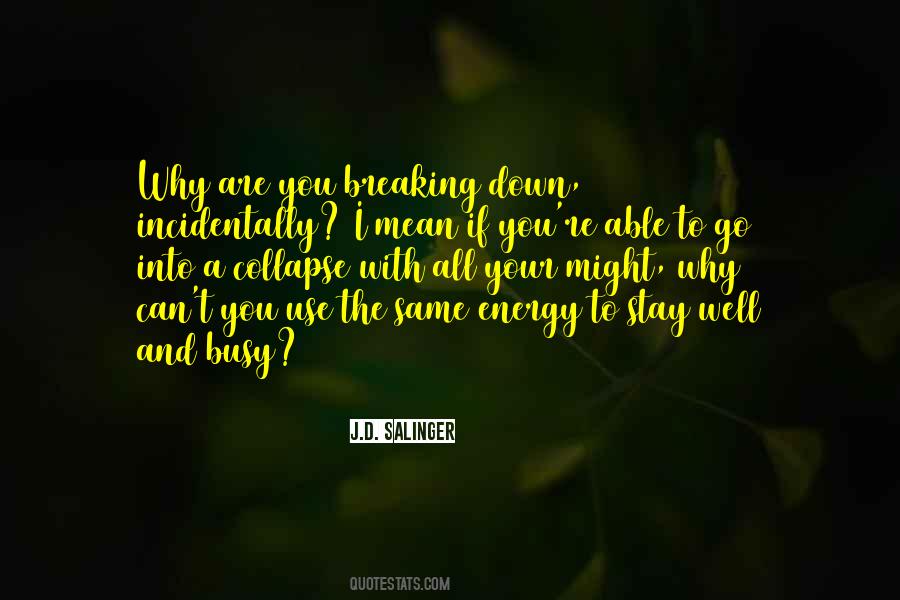 Quotes About Breaking Down #1471536