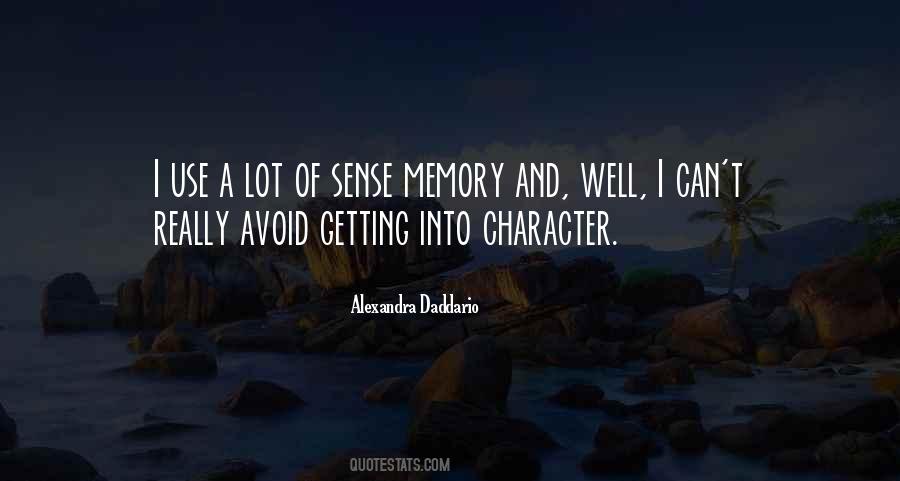 Sense Memory Quotes #957987