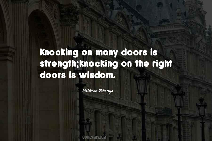 Quotes About Opportunity Knocking #677580