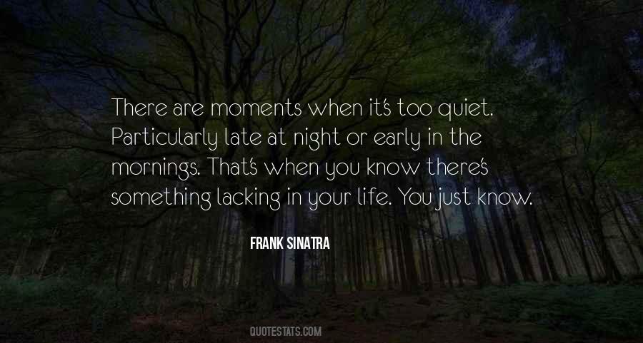Quotes About The Quiet Moments #1056276