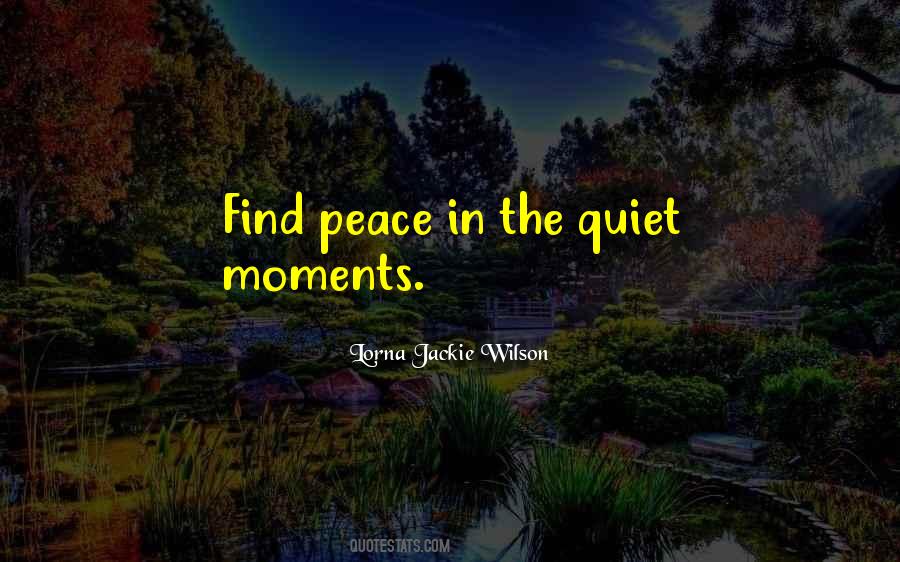 Quotes About The Quiet Moments #1671423