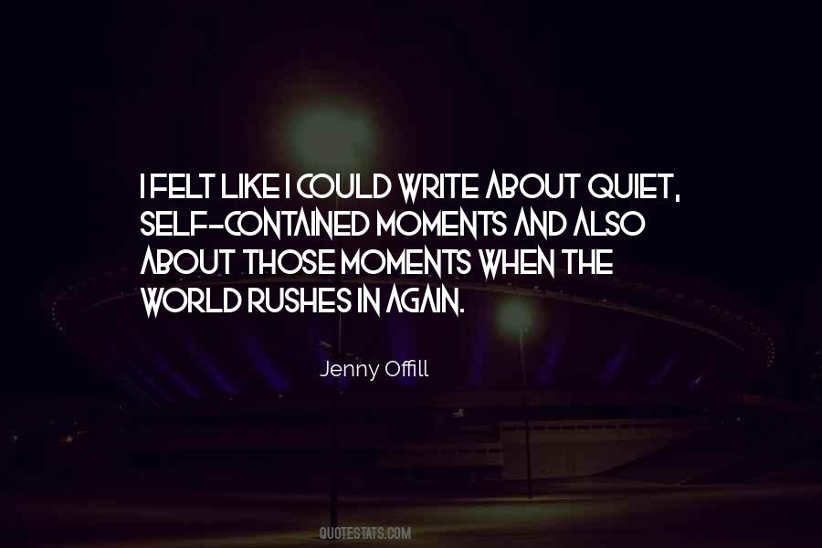 Quotes About The Quiet Moments #18762