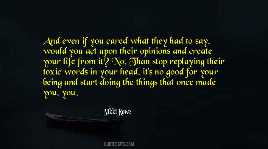 Quotes About If You Cared #278490