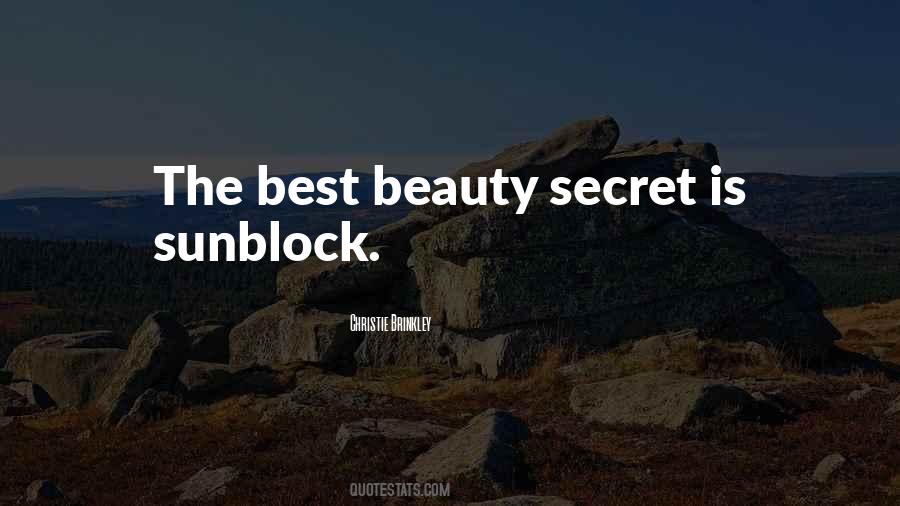 Beauty Secret Quotes #1013393