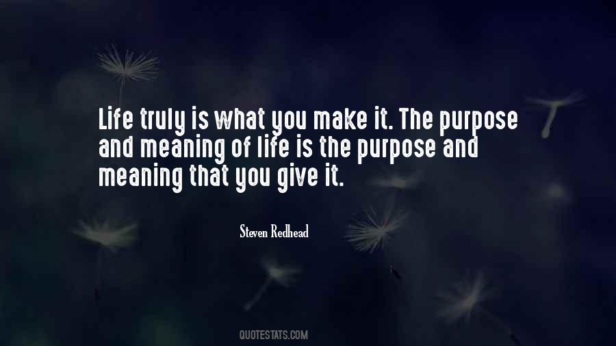 Purpose And Meaning Of Life Quotes #1670840