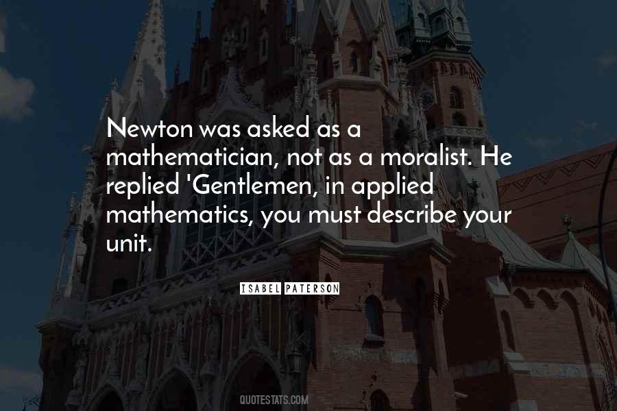 Quotes About Applied Mathematics #233404