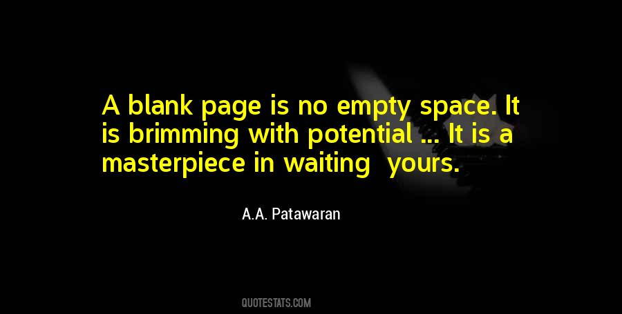 Quotes About Blank Pages #1227515