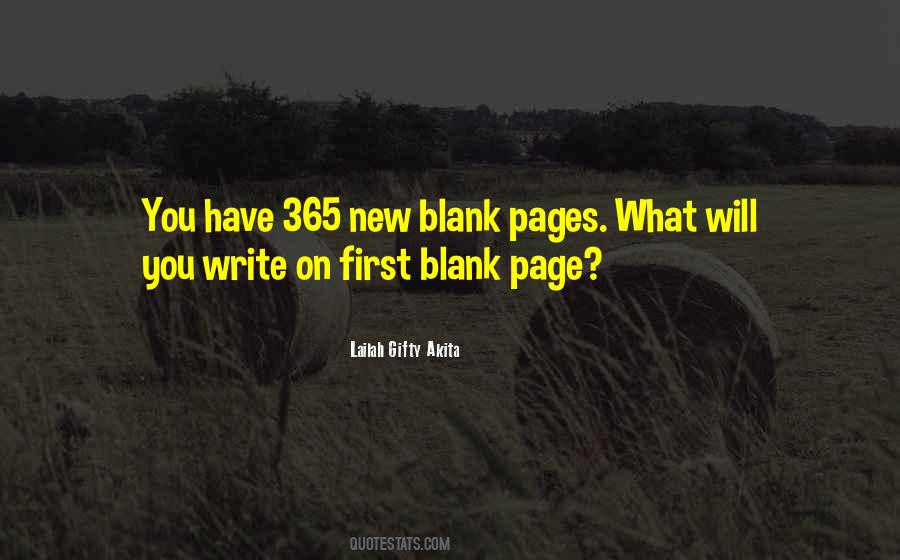 Quotes About Blank Pages #1536457