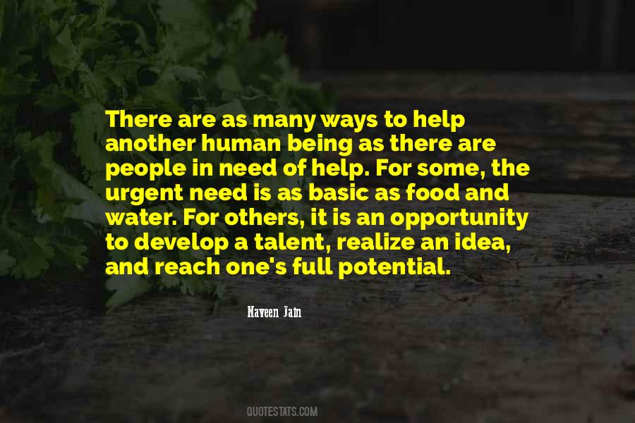 Basic Human Need Quotes #697913