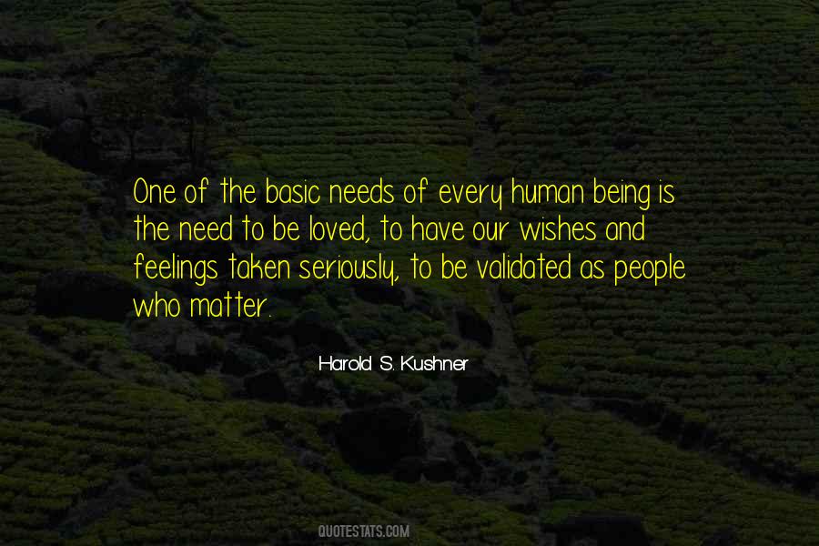 Basic Human Need Quotes #740825